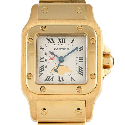 cartier santos quartz watch price|cartier santos price guide.